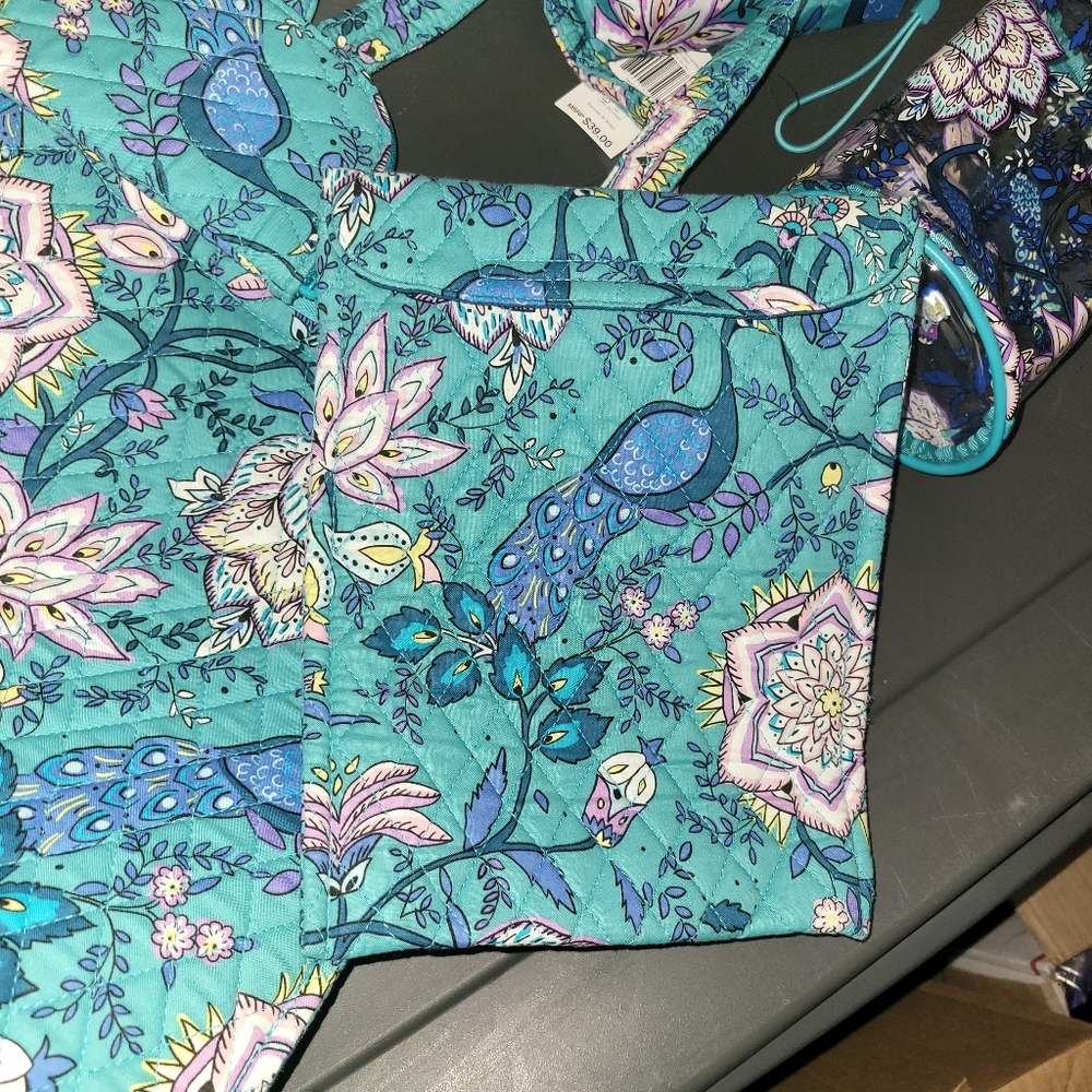 NEW Vera Bradley Peacock Garden (NWT) Tote Bag Bundle of 5 final price - Picture 7 of 9